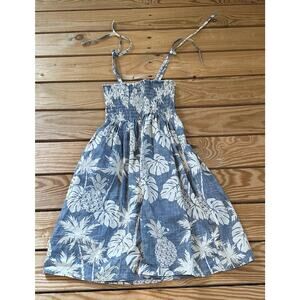 Vintage Hawaii Station Floral Sundress Size 7-8 Girl’s Blue